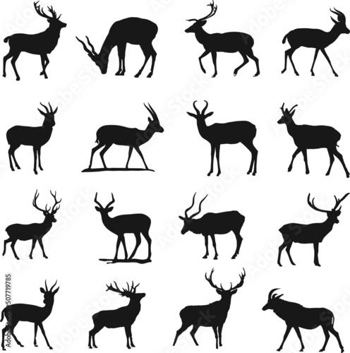 Deer silhouette collection