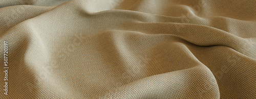 Soft Woven Fabric with Ripples and Folds. Grey Fall Wallpaper. photo