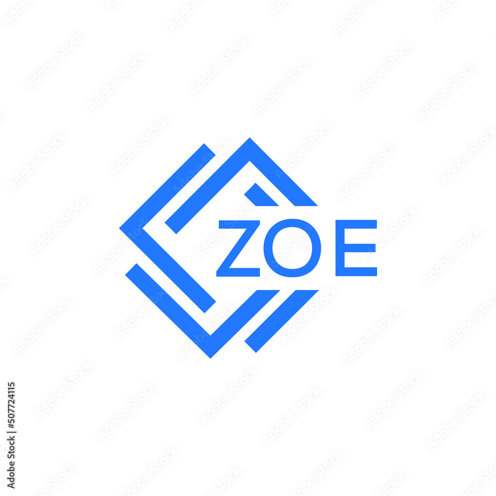 ZOE letter logo design on white background. ZOE  creative initials letter logo concept. ZOE letter design.
