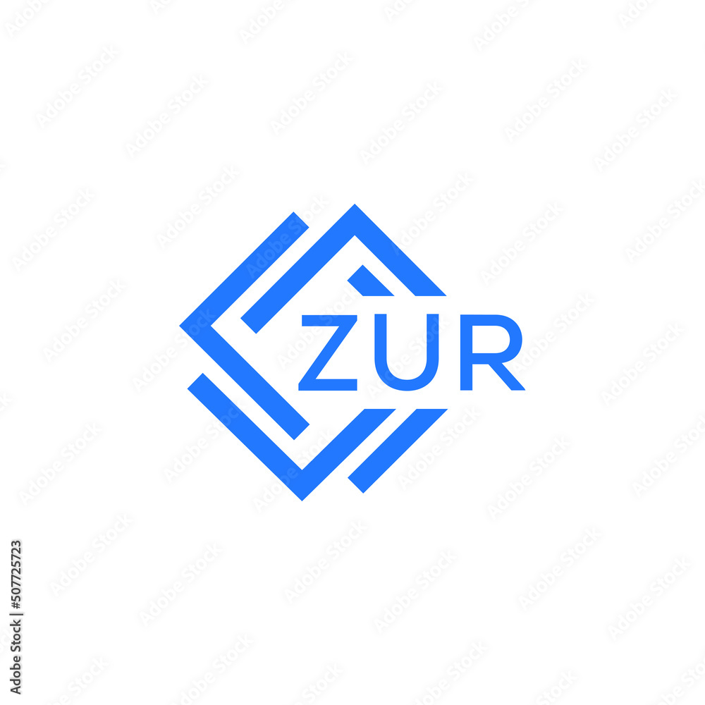 ZUR letter logo design on white background. ZUR  creative initials letter logo concept. ZUR letter design.