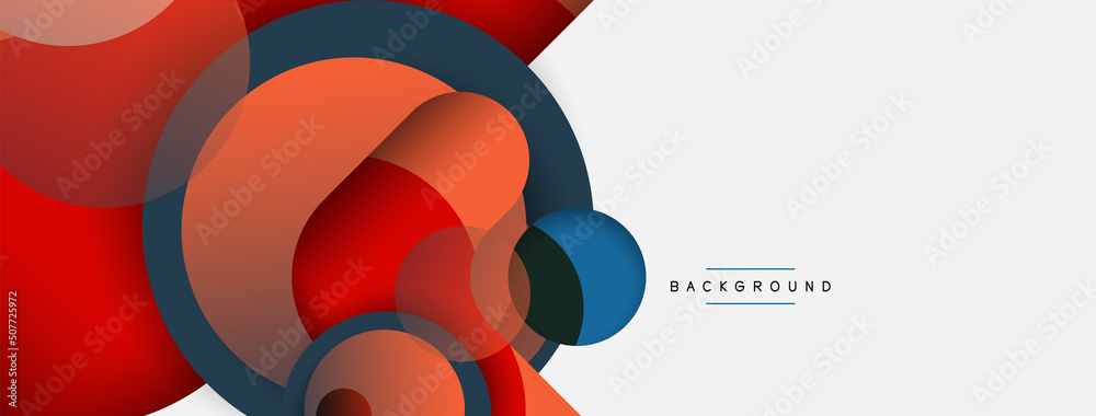 Vector round shapes circles minimal geometric background. Vector illustration for wallpaper banner background or landing page Vector round shapes circles minimal geometric background. Vector illustration for wallpaper banner background or landing page