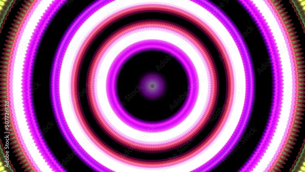 Circular tunnel pattern with multicolor ring animation Circular tunnel pattern with multicolor ring animation