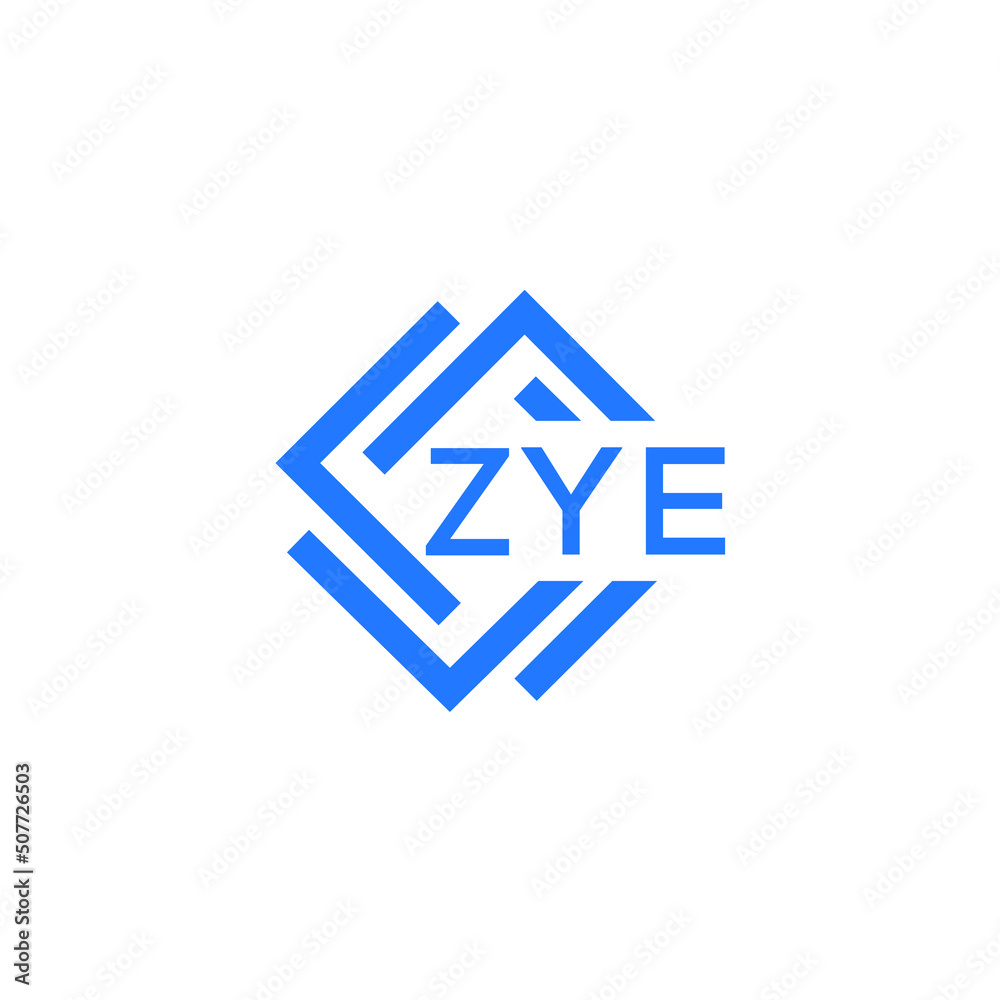 ZYE letter logo design on white background. ZYE  creative initials letter logo concept. ZYE letter design.