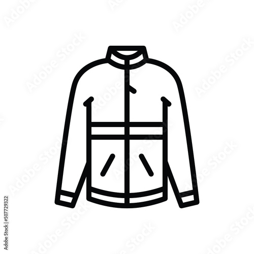 Black line icon for fleece