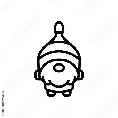 Black line icon for patrick