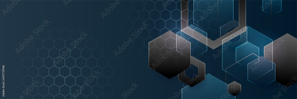 Black and blue abstract banner background