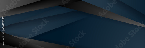 Black and blue abstract banner background