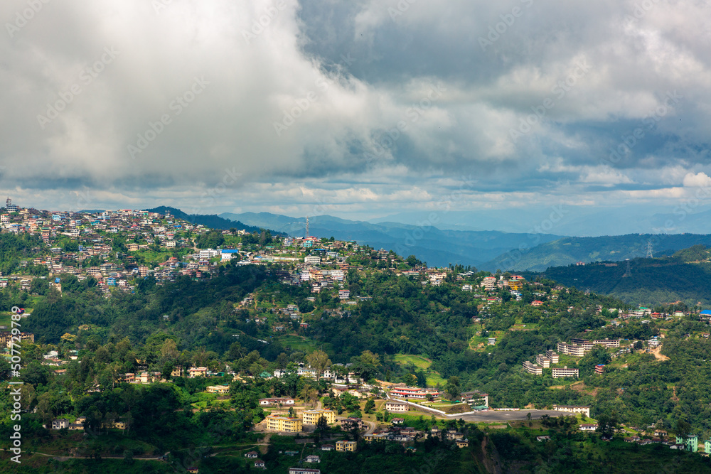 Kohima, Nagaland, India - September 20, 2021: Kohima View