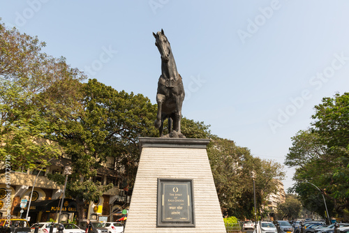 Mumbai, India - February 14, 2020: Kala Ghoda statue in colaba mumbai photo