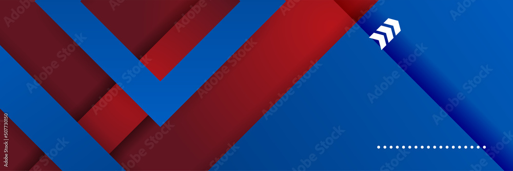 Red and blue abstract banner background