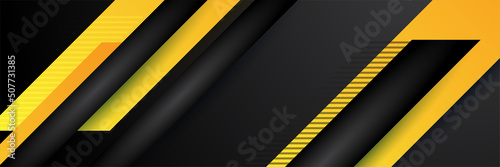 Free Download Black and yellow abstract banner background - GFXLoad