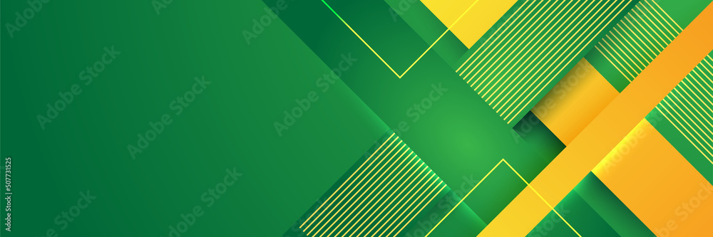 Green and yellow abstract banner background Stock Vector | Adobe Stock