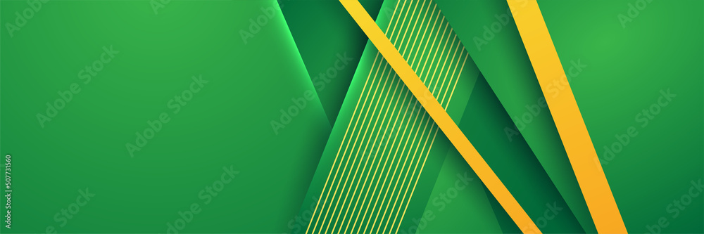 Green and yellow abstract banner background Stock Vector | Adobe Stock