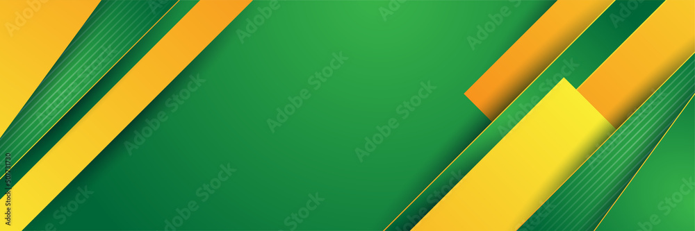 Green and yellow abstract banner background Green and yellow abstract banner background
