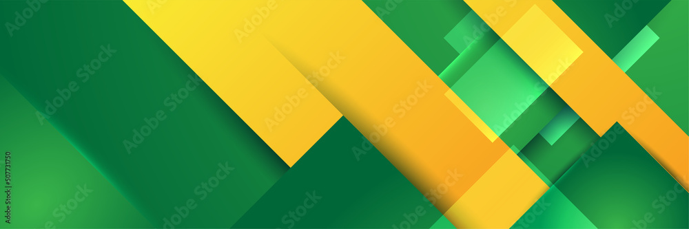 Green and yellow abstract banner background Green and yellow abstract banner background