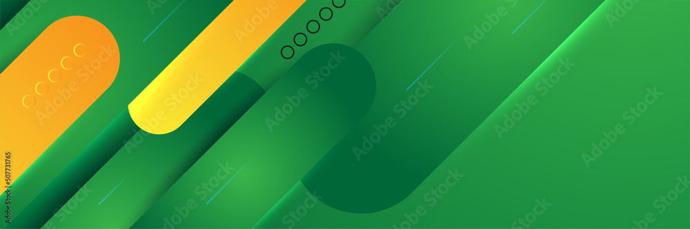 Green and yellow abstract banner background Stock Vector | Adobe Stock