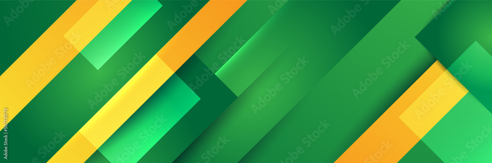Green and yellow abstract banner background Green and yellow abstract banner background
