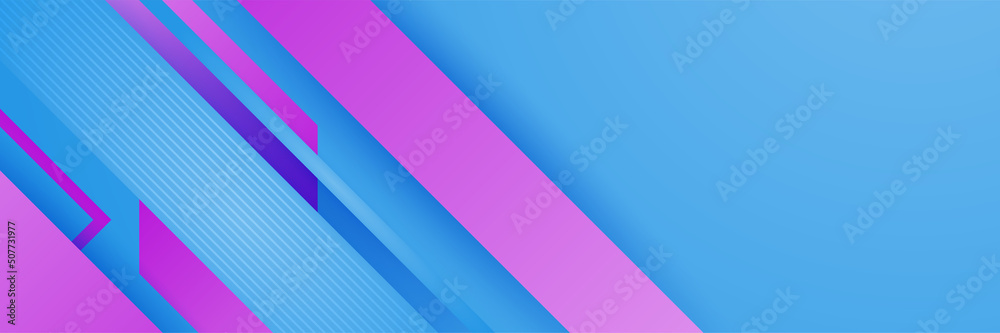Fototapeta premium Blue pink and purple abstract banner background
