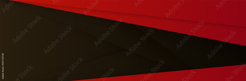Black and red abstract banner background