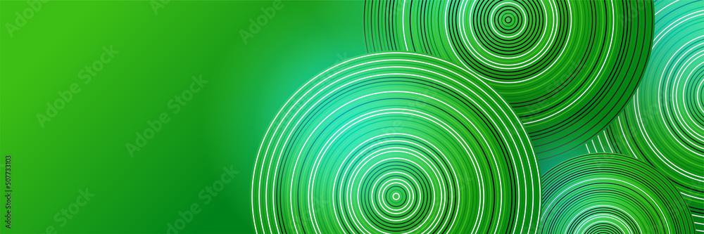 Green and black abstract banner background Green and black abstract banner background