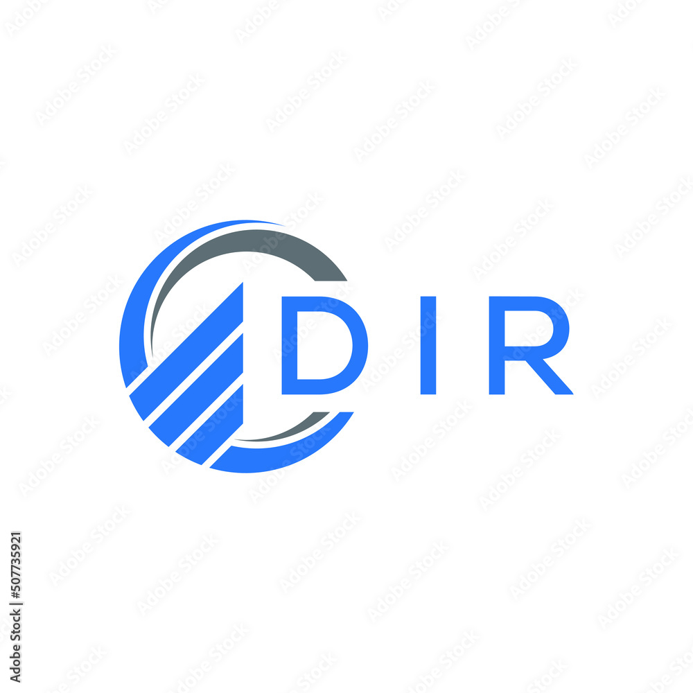 DIR Flat accounting logo design on white background. DIR creative initials Growth graph letter logo concept. DIR business finance logo design. DIR Flat accounting logo design on white background. DIR creative initials Growth graph letter logo concept. DIR business finance logo design.