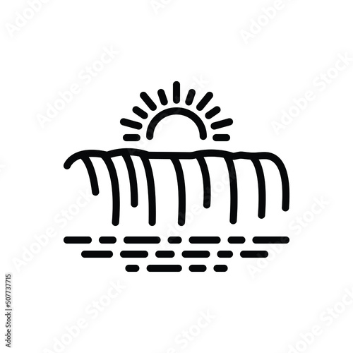 Black line icon for niagara