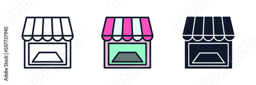 showcase icon symbol template for graphic and web design collection logo vector illustration