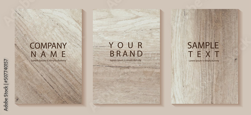 Vector wooden background texture. in A4 size for design work cover book presentation. brochure layout and flyers poster template.