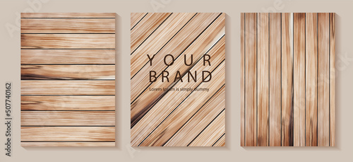 Vector wooden background texture. in A4 size for design work cover book presentation. brochure layout and flyers poster template.