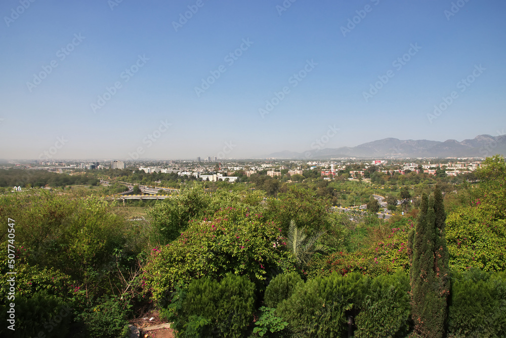 Panoramic view of Islamabad from Shakarparian Hills, Pakistan