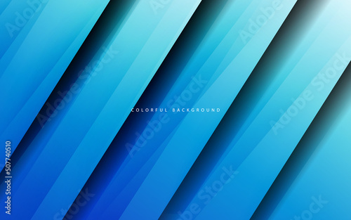 Abstract overlap layer blue background