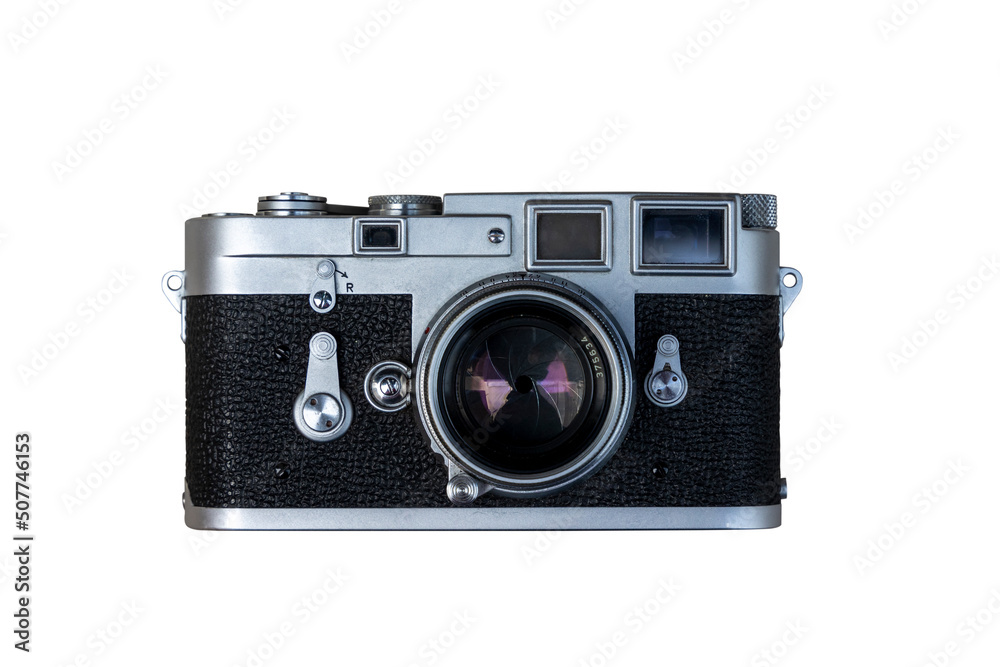appareil photo argentique ancien isolé Stock Photo | Adobe Stock