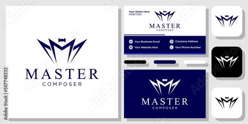 Master Composer music professional concert orchestra symphony with business card template 