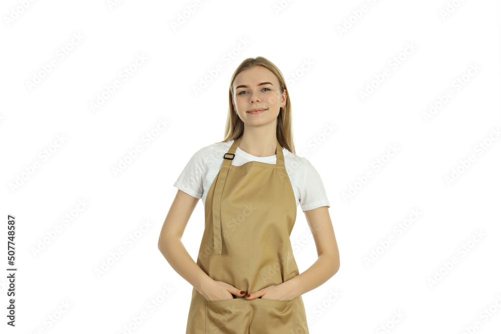 Concept of occupation, waiter isolated on white background Concept of occupation, waiter isolated on white background