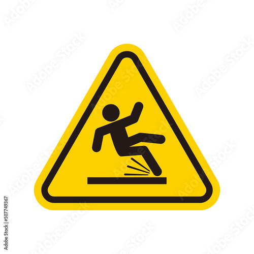 Slippery floor  vector icon illustration symbol