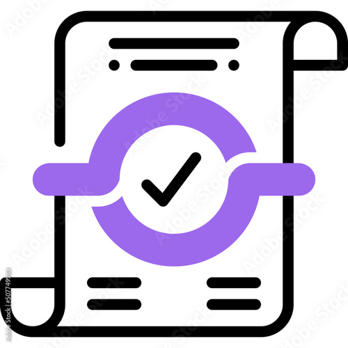 smart contract flat line icon