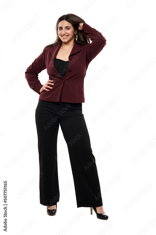Young Indian businesswoman full body isolated on white Young Indian businesswoman full body isolated on white