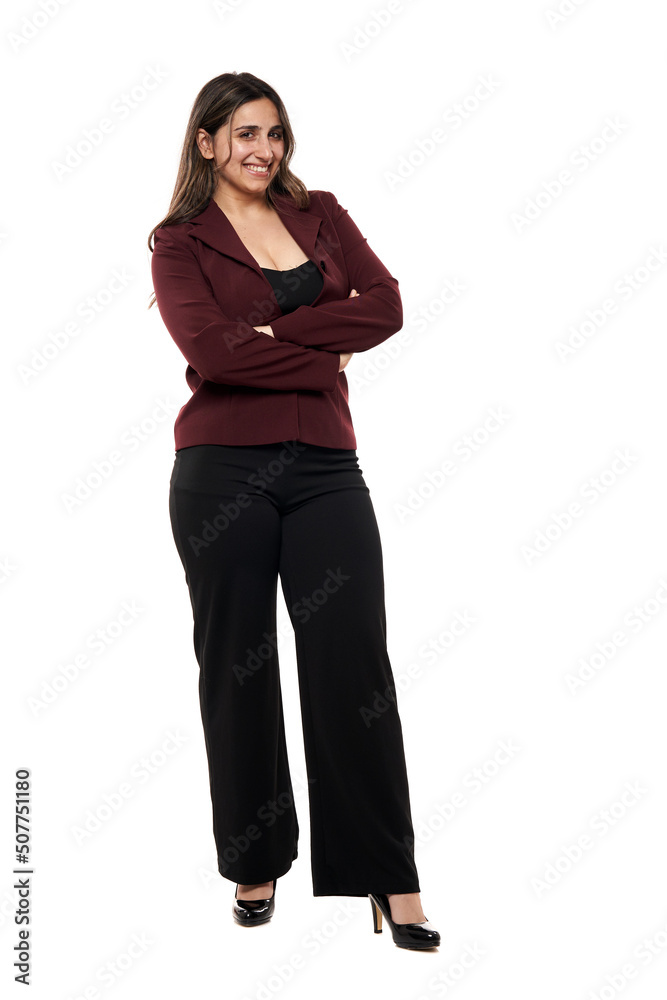 Young Indian businesswoman full body isolated on white Young Indian businesswoman full body isolated on white