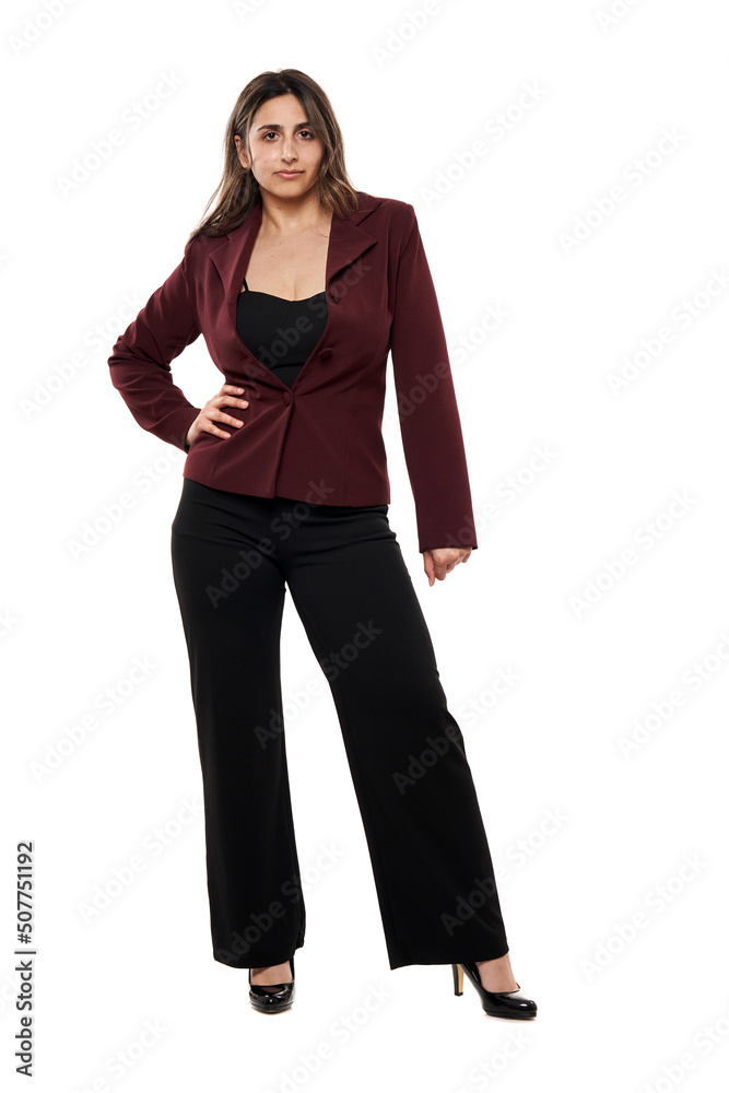 Young Indian businesswoman full body isolated on white Young Indian businesswoman full body isolated on white