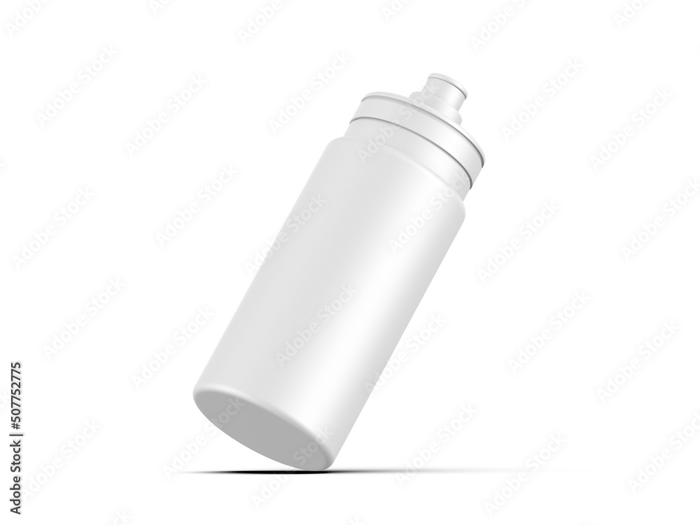 Sport blank sipper bottles for water isolated on white background for mock up and template design. 3d render illustration.
