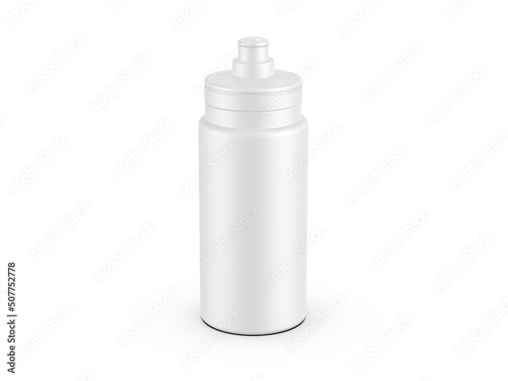 Sport blank sipper bottles for water isolated on white background for mock up and template design. 3d render illustration. Sport blank sipper bottles for water isolated on white background for mock up and template design. 3d render illustration.