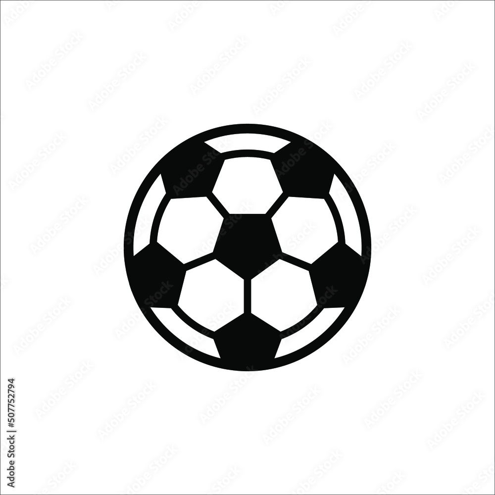Vector Soccer ball on white background. European football logo. Football ball design. Vector illustration Vector Soccer ball on white background. European football logo. Football ball design. Vector illustration