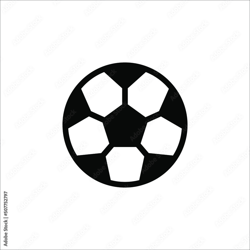 Obraz premium Vector Soccer ball on white background. European football logo. Football ball design. Vector illustration