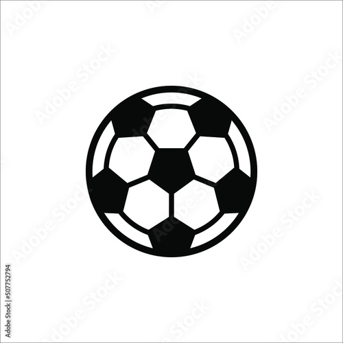 Vector Soccer ball on white background. European football logo. Football ball design. Vector illustration © NAPISAH