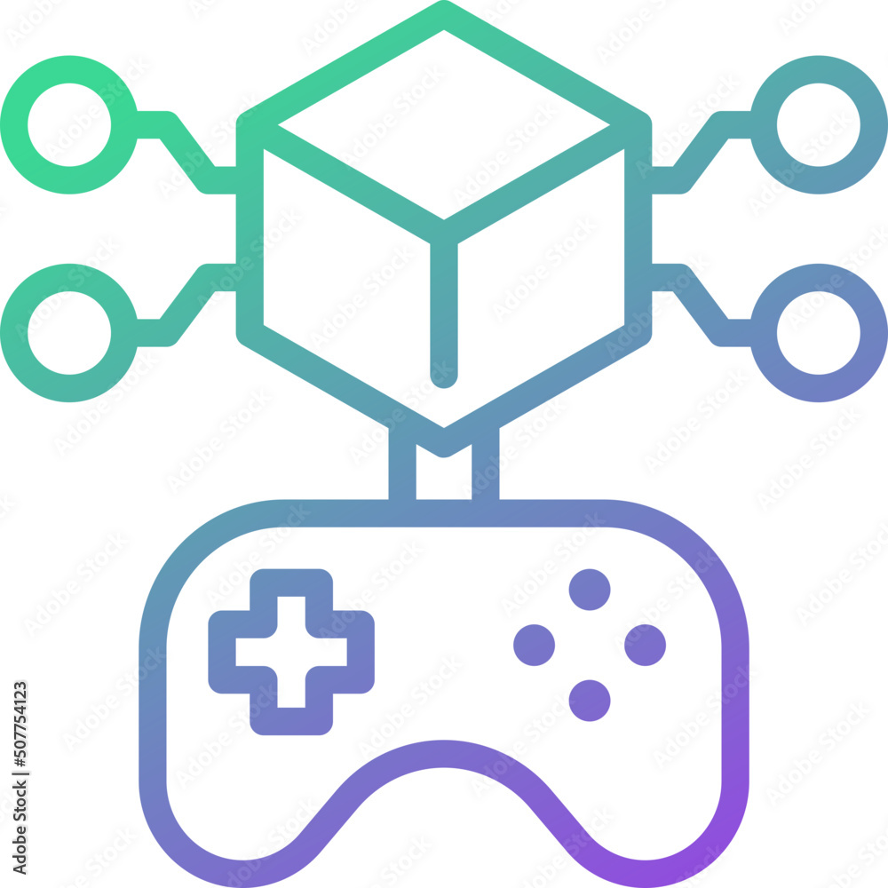 game gradient line icon game gradient line icon