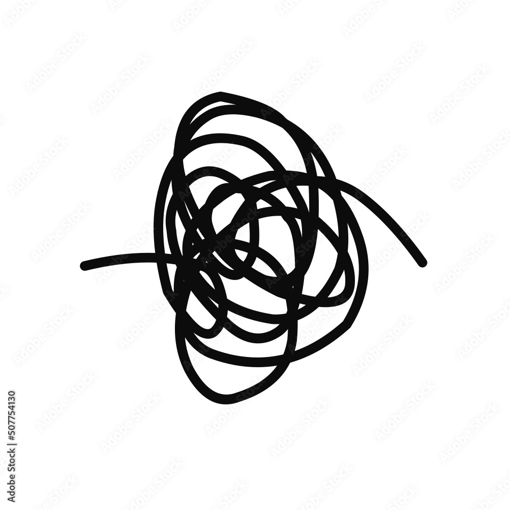 messy thread vector on white background messy thread vector on white background