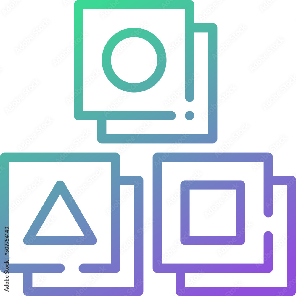 intangible asset gradient line icon