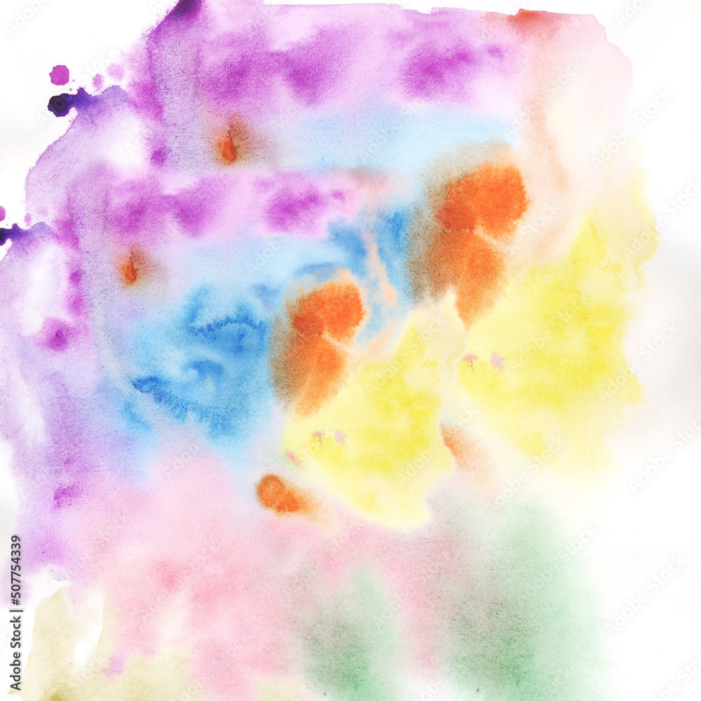 multi-colored watercolor stains