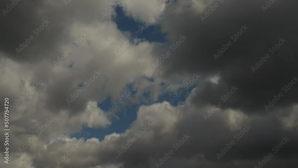Timelapse of nimbostratus clouds over a blue evening sky in Canada Timelapse of nimbostratus clouds over a blue evening sky in Canada