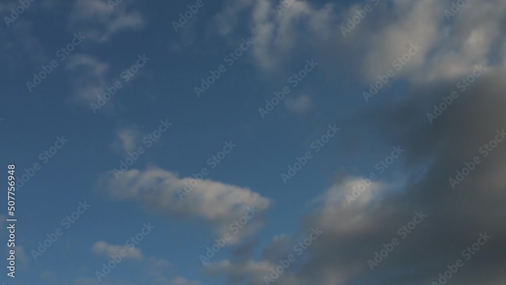 Big grey cloud timelapse in a blue evening sky in Canada Big grey cloud timelapse in a blue evening sky in Canada